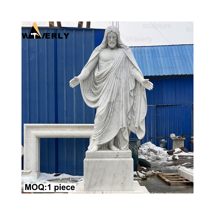 White marble jesus statue religious life size MBC24-112604