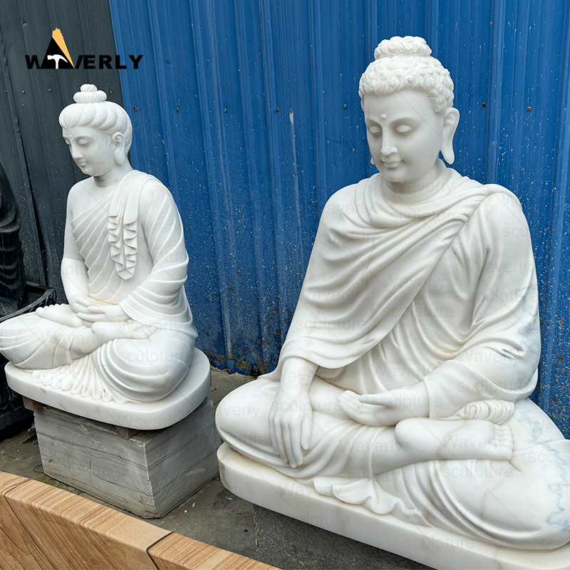 Home decor large marble buddha statues MBC24-9-1203