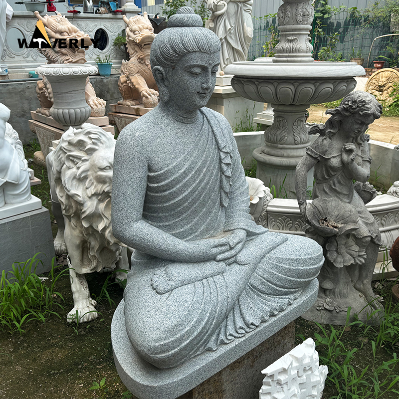 Custom granite sitting buddha staue sculpture MBC24-9-1903