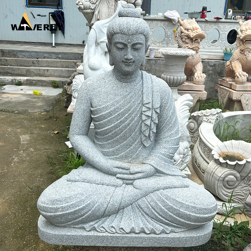 Custom granite sitting buddha staue sculpture MBC24-9-1903