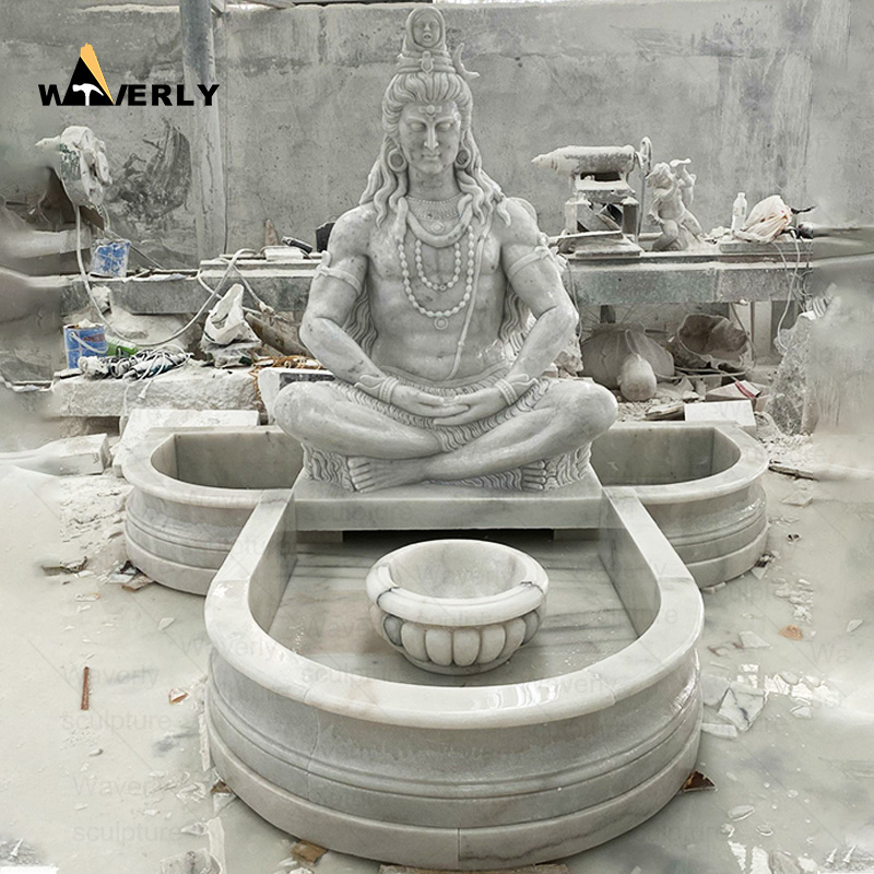 Outdoor garden lord shiva statue water fountain-MFC101201