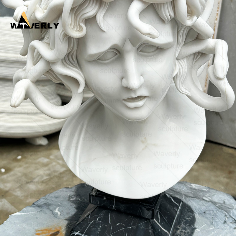 white marble medusa bust statue for sale MBC24-10-1701