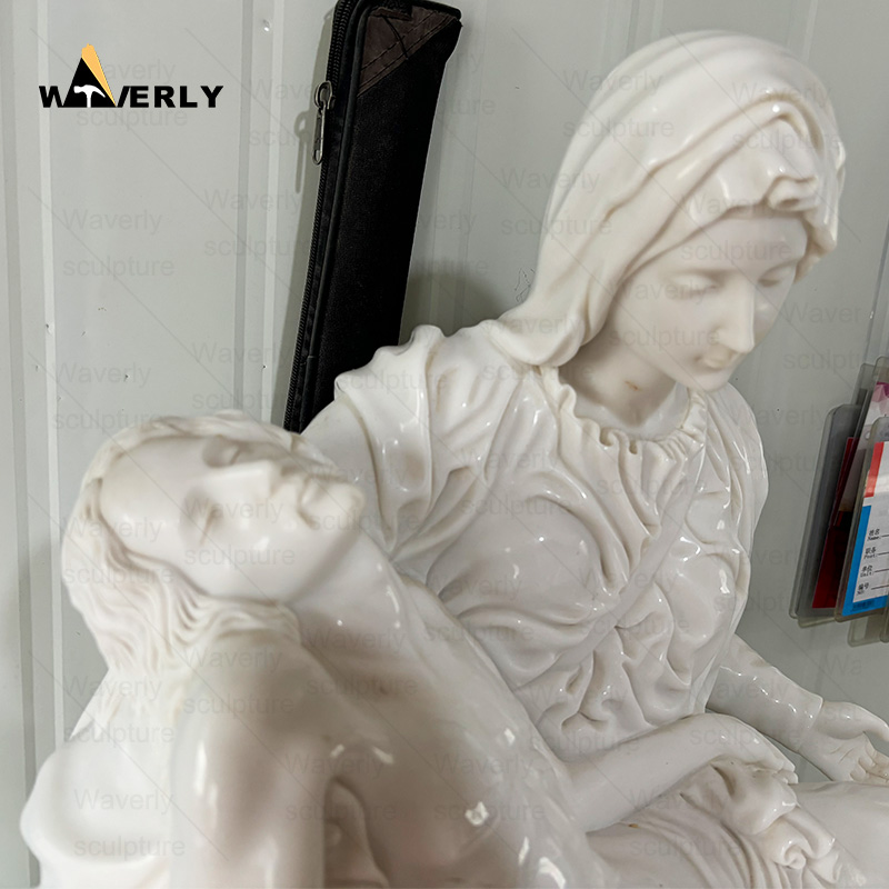 Hand carved white marble religious catholic statues pieta statue MBC24-10-1703