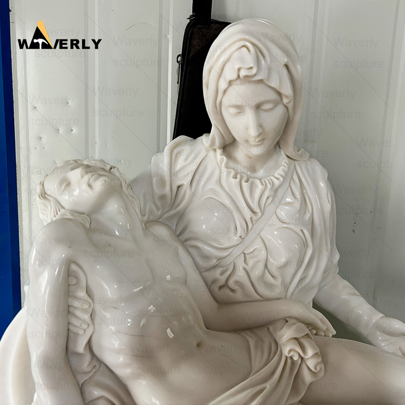 Hand carved white marble religious catholic statues pieta statue MBC24-10-1703