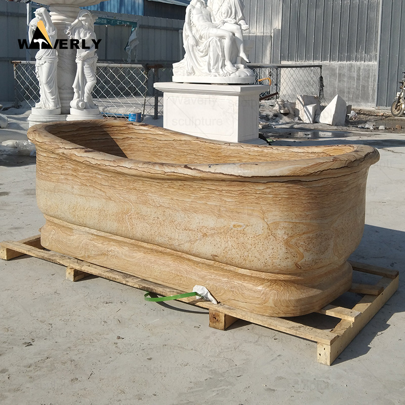 Antique wood grain sandstone bathtubs for sale C24-101803