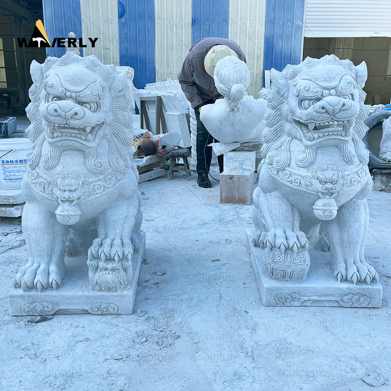 large gardenchinese granite foo dog statues ML-102302CH