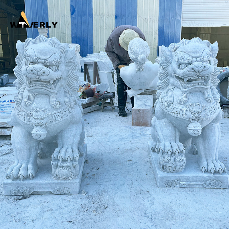 large gardenchinese granite foo dog statues ML-102302CH