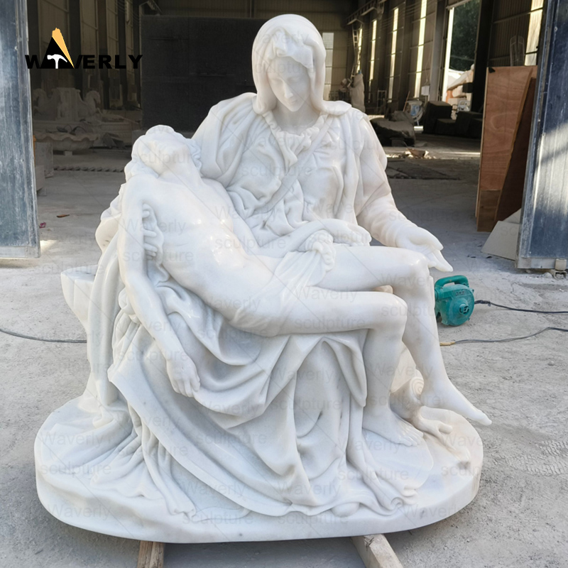 1M Heigh white marble pieta statue MBC24-10-3101