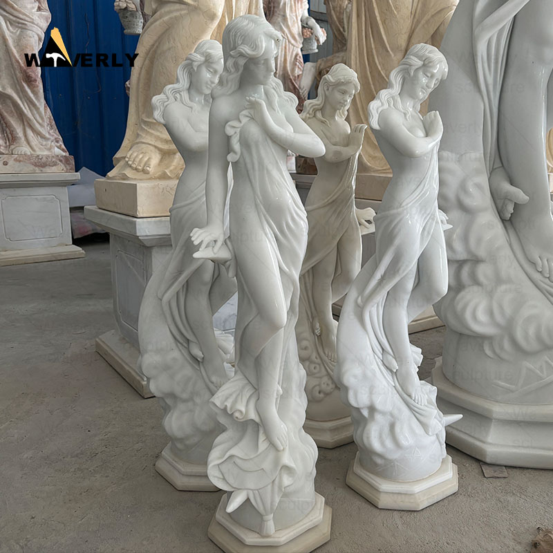 Full Size White Marble Moon Goddess Statue -MFC11102