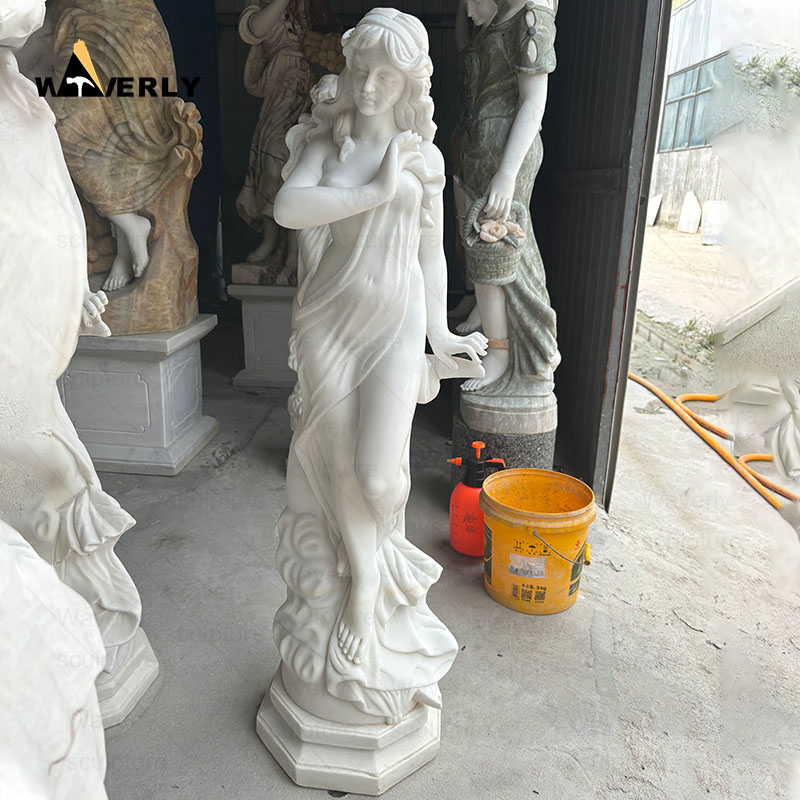 Full Size White Marble Moon Goddess Statue -MFC11102