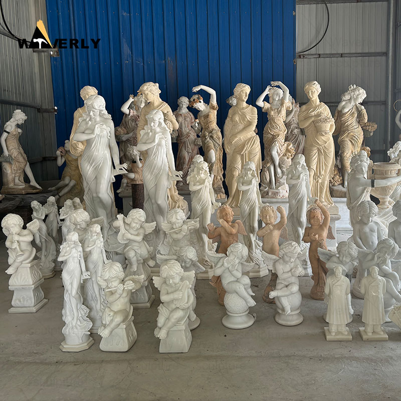 Full Size White Marble Moon Goddess Statue -MFC11102