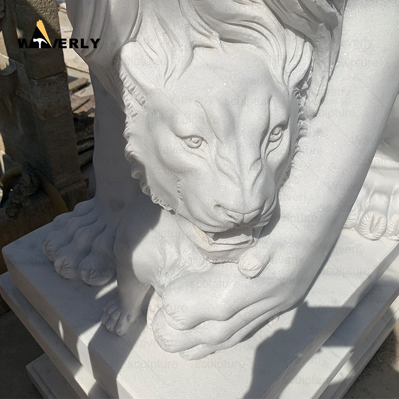 Natural stone carving lion statue ML-11403CH