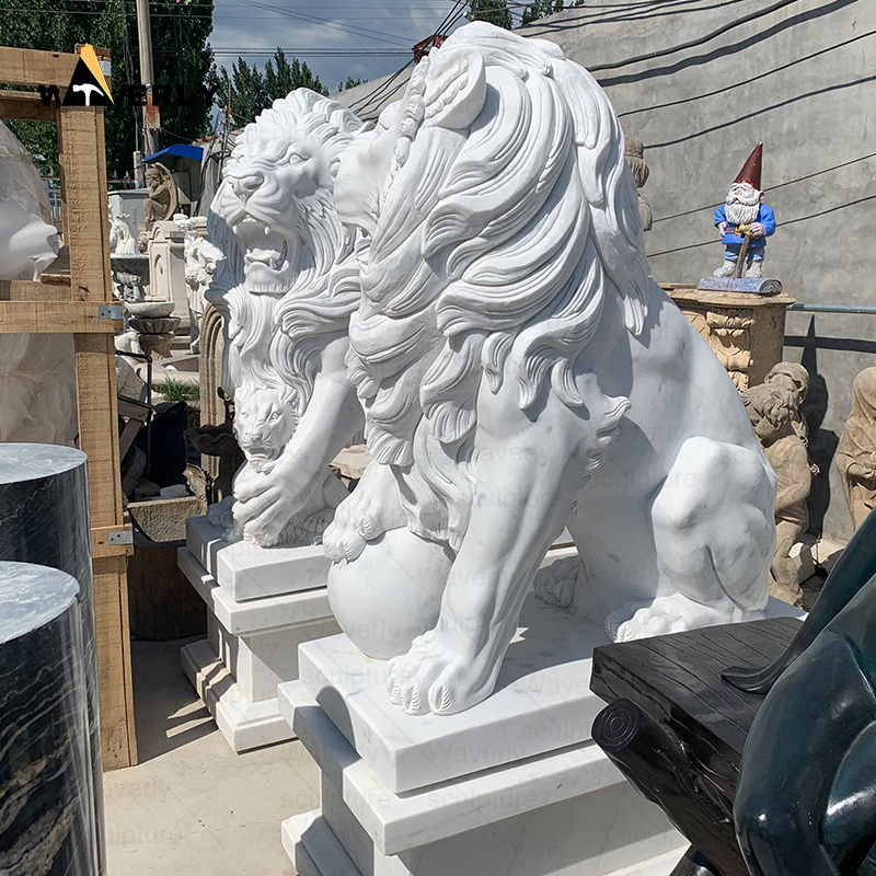 Natural stone carving lion statue ML-11403CH