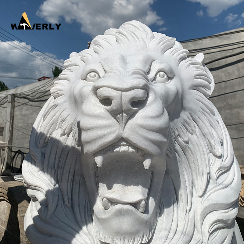 Natural stone carving lion statue ML-11403CH