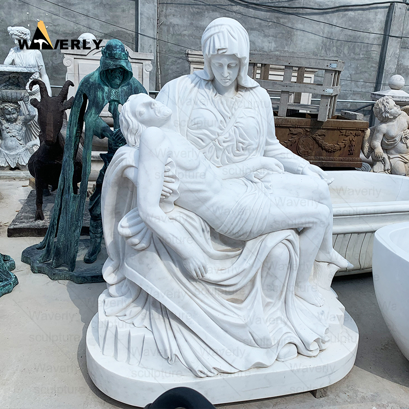 Large size white marble pieta statue sculpture 24-11503