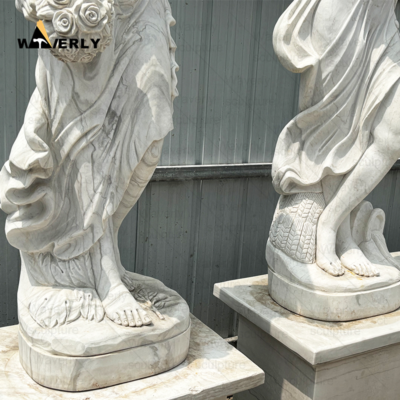 White marble four season lady goddess statue CH24-111502