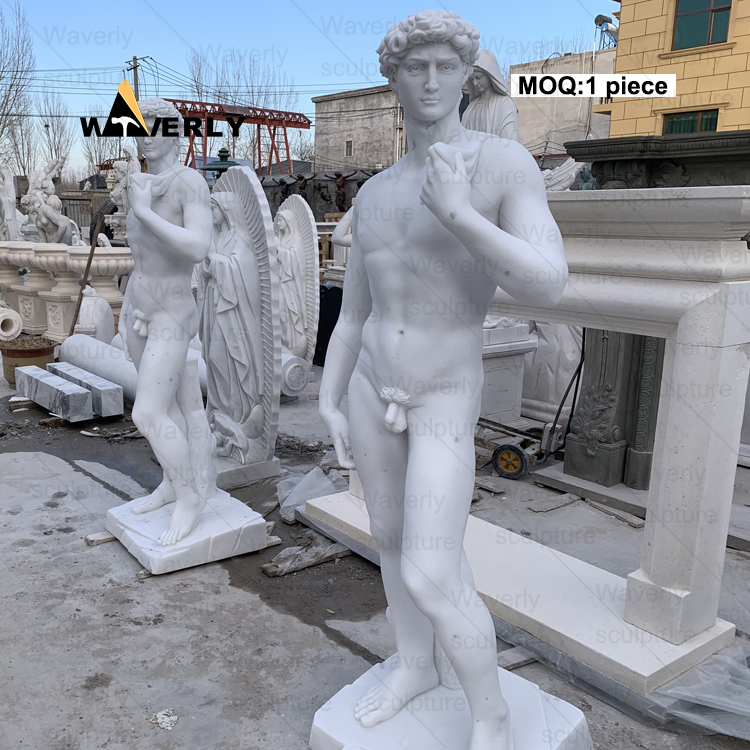 Garden Decoration Life Size Marble David Sculpture  MAR24-1115-05