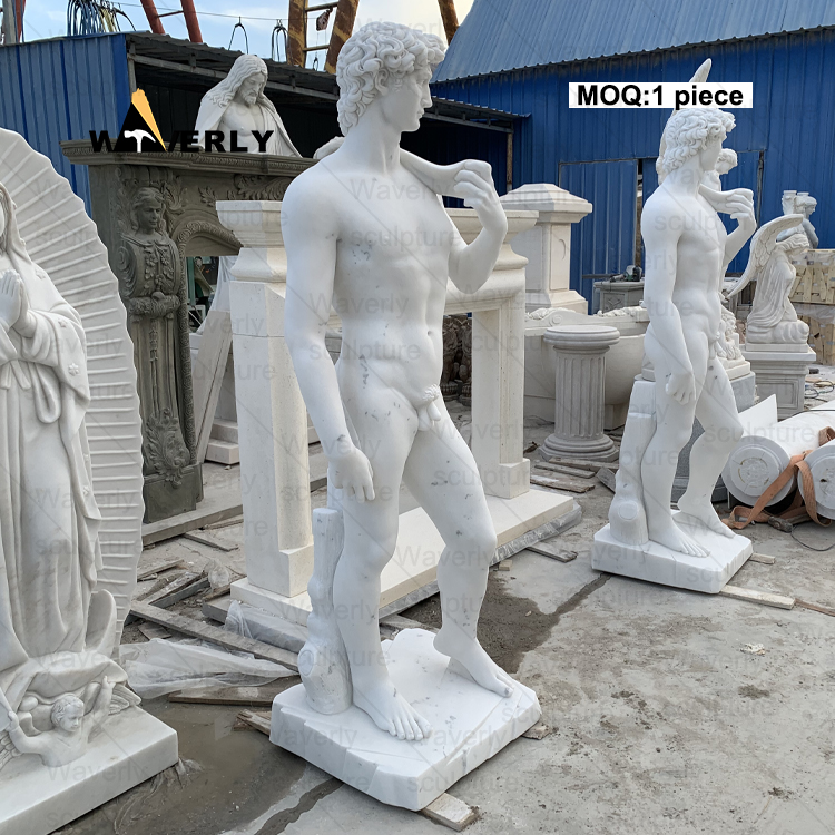 Garden Decoration Life Size Marble David Sculpture  MAR24-1115-05