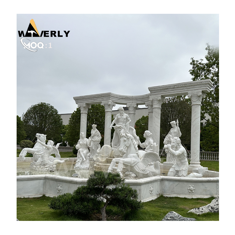 Customized Luxury Garden Marble Trevi Fountain  MAR24-1118-03