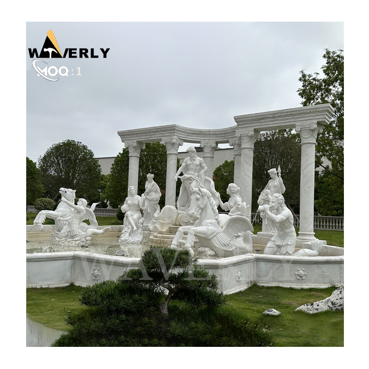 Customized Luxury Garden Marble Trevi Fountain  MAR24-1118-03