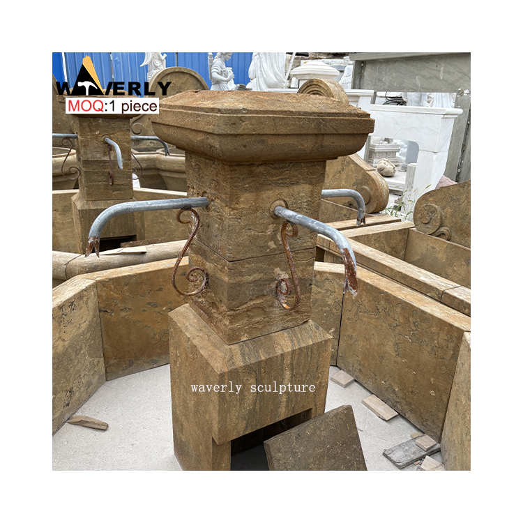 Outdoor Garden Classical Art LimeStone Antique Fountain MAR24-1118-08