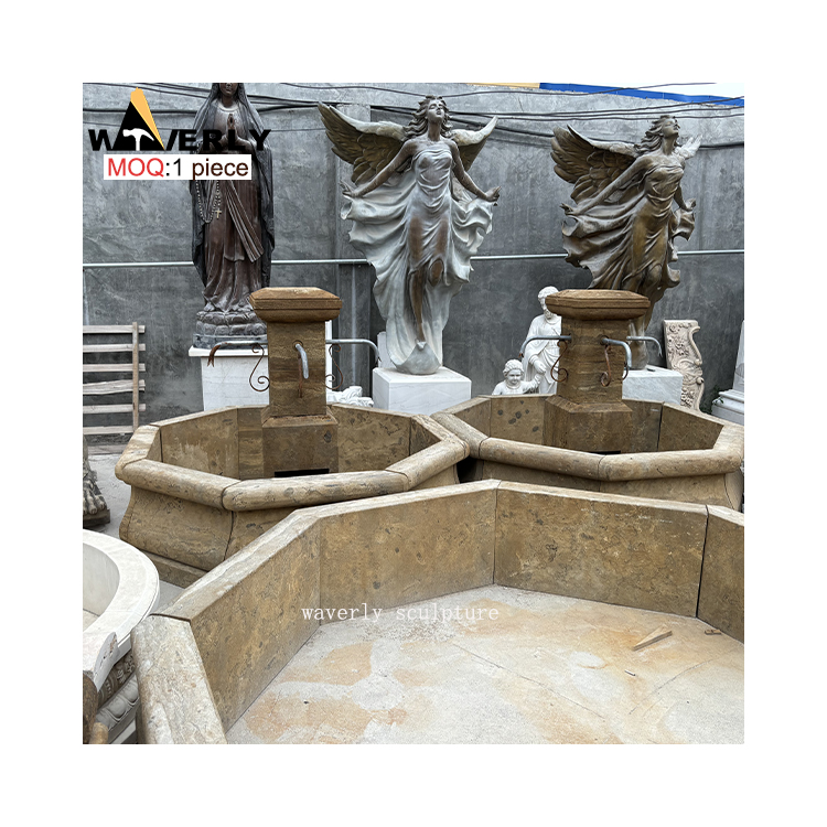 Outdoor Garden Classical Art LimeStone Antique Fountain MAR24-1118-08