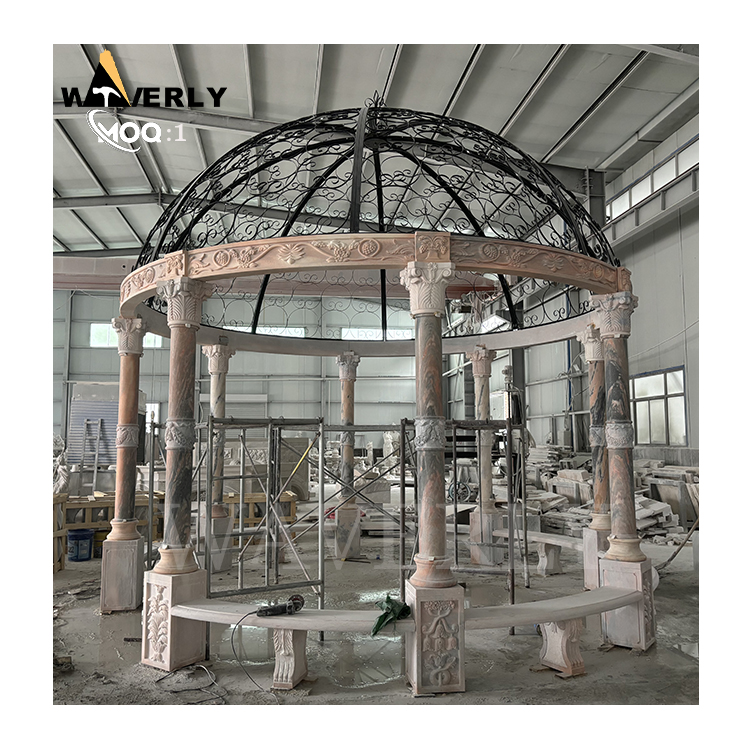 European Style Modern Garden Decoration Marble Gazebo   MAR24-1118-13