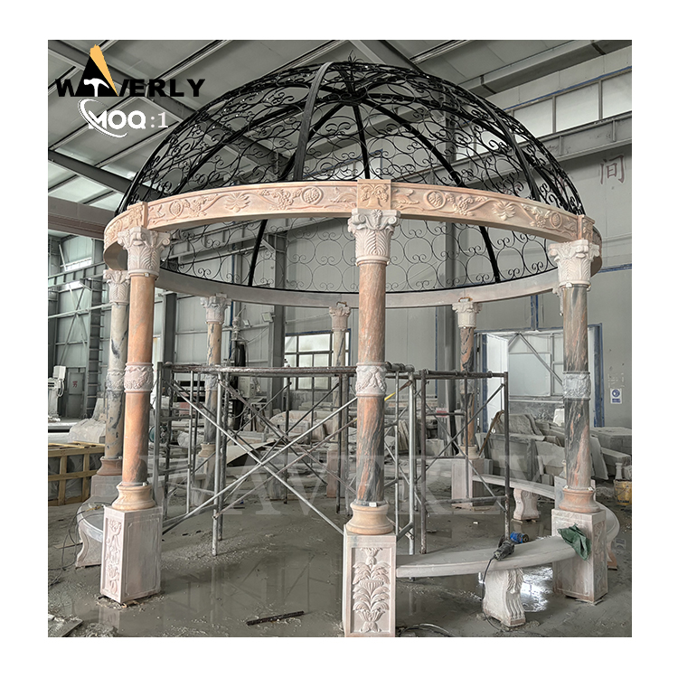 European Style Modern Garden Decoration Marble Gazebo   MAR24-1118-13