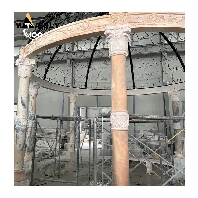 European Style Modern Garden Decoration Marble Gazebo   MAR24-1118-13