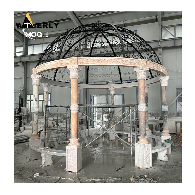 European Style Modern Garden Decoration Marble Gazebo   MAR24-1118-13