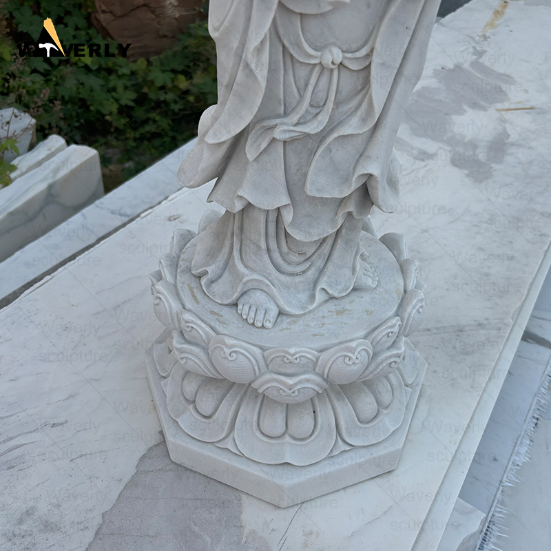 Natural stone carving guan yin bodhisattva statue  CH24-111801