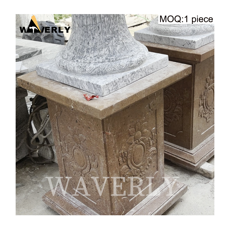 Custom Design Luxury Greek Qingbai Marble Flower Pot  MAR-1120-4