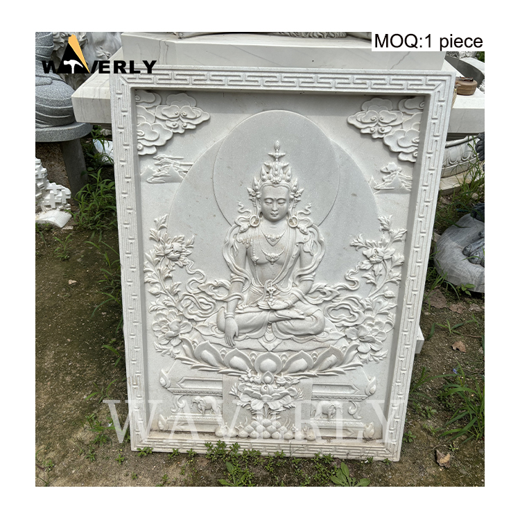 Life Size Marble Buddha Statue Relief  MAR-1120-7