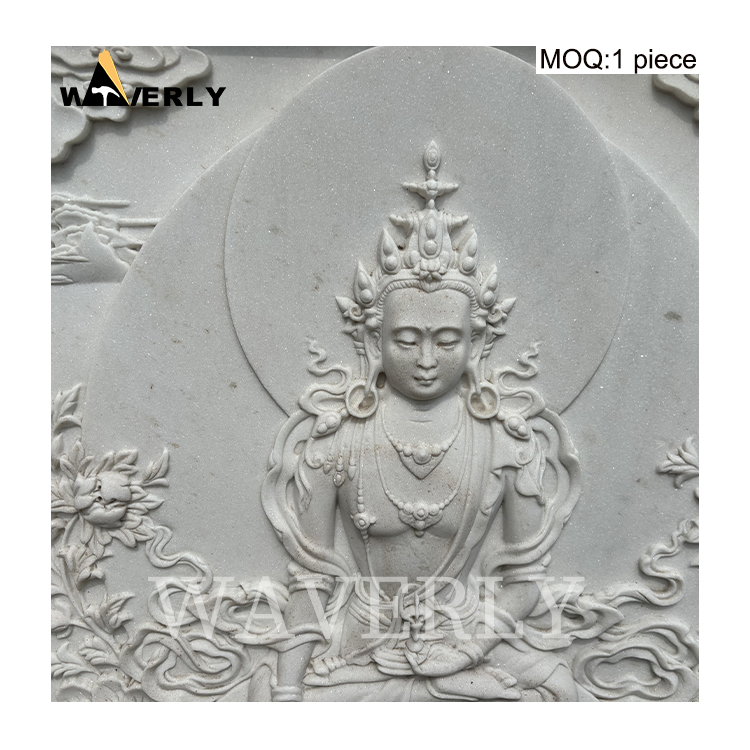 Life Size Marble Buddha Statue Relief  MAR-1120-7