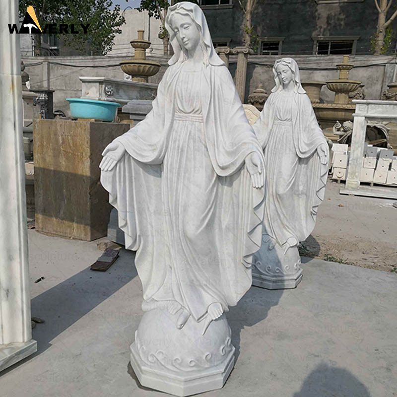 Beautiful Garden Life Size Stone Vigin Mary Statues 24-112105