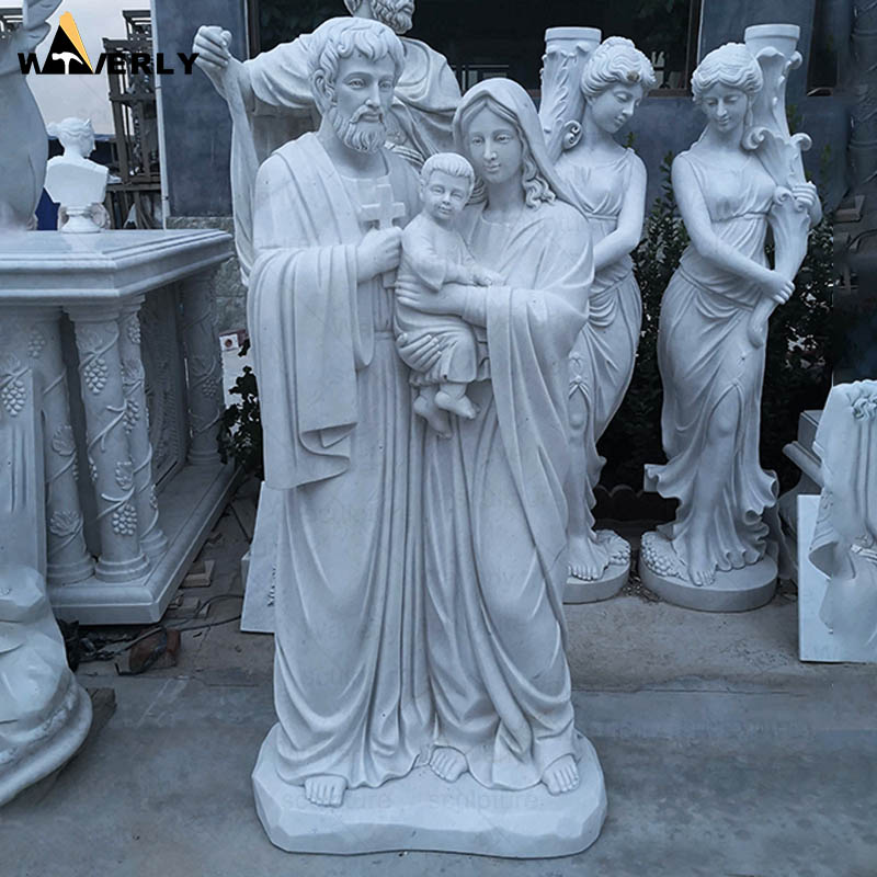 Custom Life Size White Marble blessed virgin mary statues 24-112106