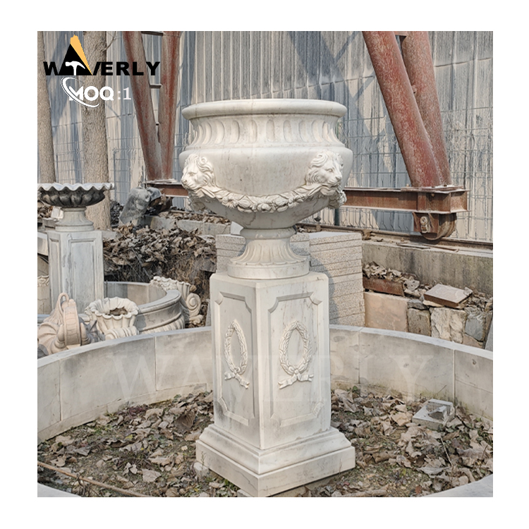 Outdoor Garden Marble Flower Pot Fountain For Sale MF24-1126-1