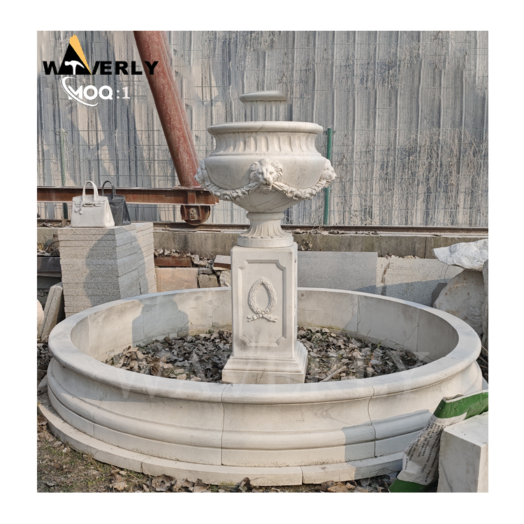 Outdoor Garden Marble Flower Pot Fountain For Sale MF24-1126-1