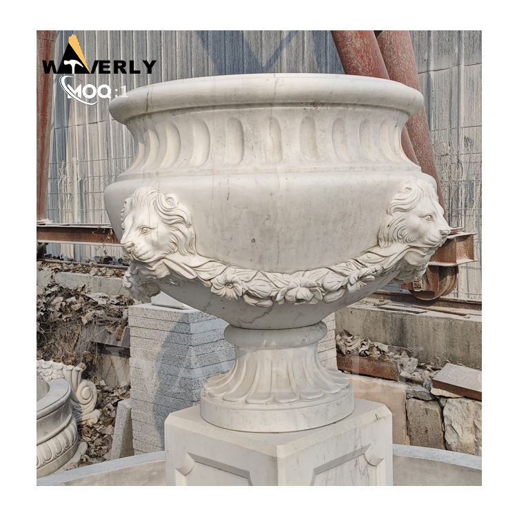 Outdoor Garden Marble Flower Pot Fountain For Sale MF24-1126-1