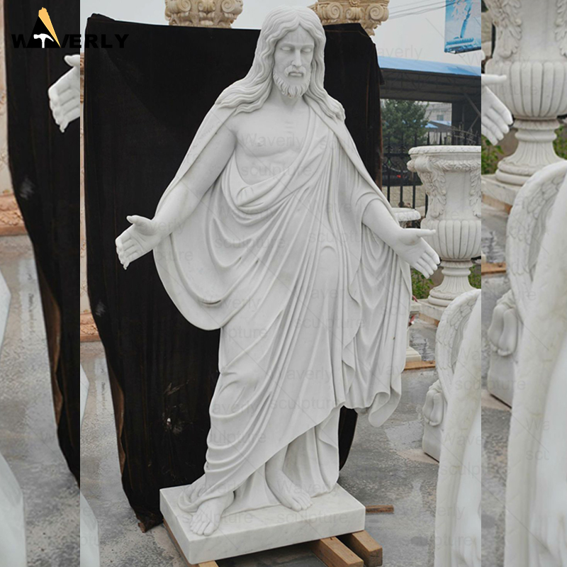 White marble jesus statue religious life size MBC24-112604