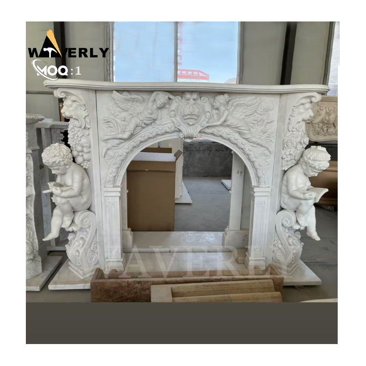 Marble Statue Fireplace Surround MBC24-1127-4