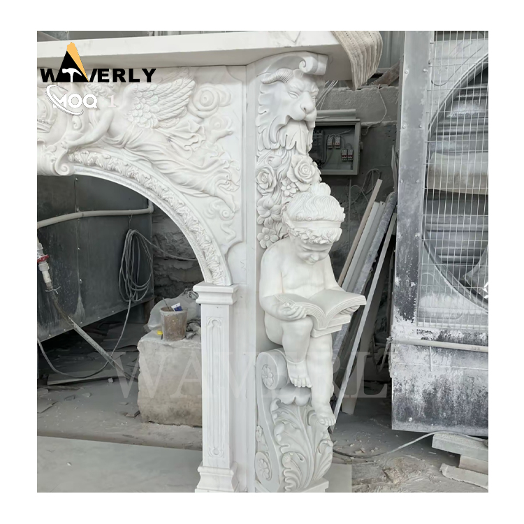 Marble Statue Fireplace Surround MBC24-1127-4