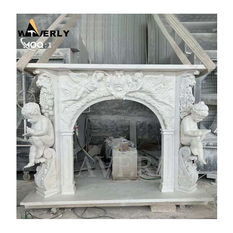 Marble Statue Fireplace Surround MBC24-1127-4