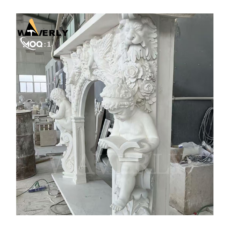 Marble Statue Fireplace Surround MBC24-1127-4