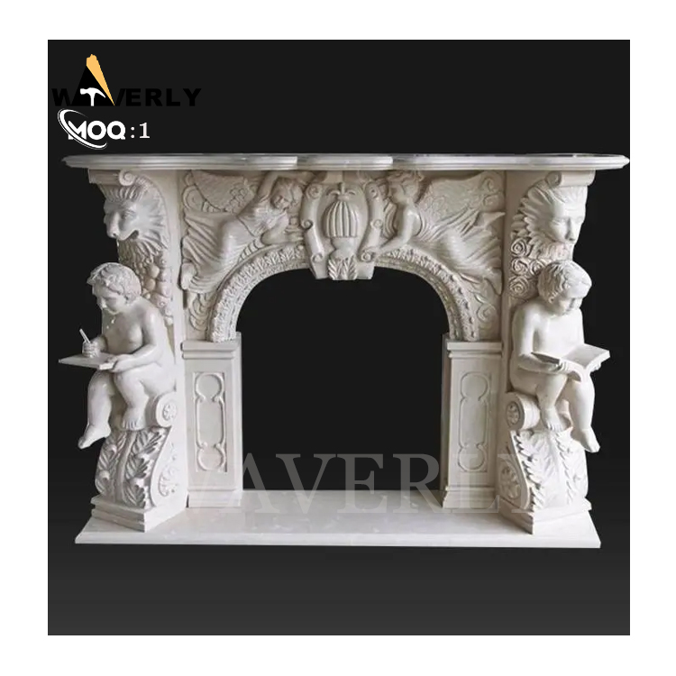 Marble Statue Fireplace Surround MBC24-1127-4