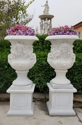 Marble flower pot