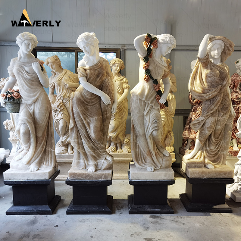 White marble four season woman sculpture CH24-112708