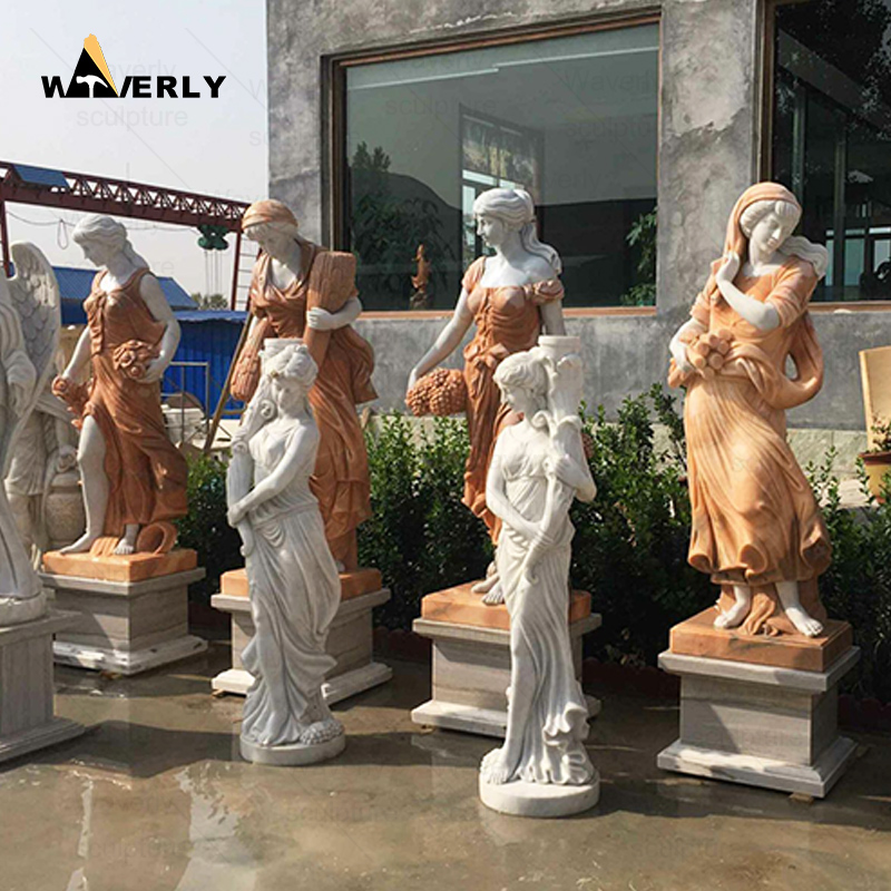 White marble four season woman sculpture CH24-112708