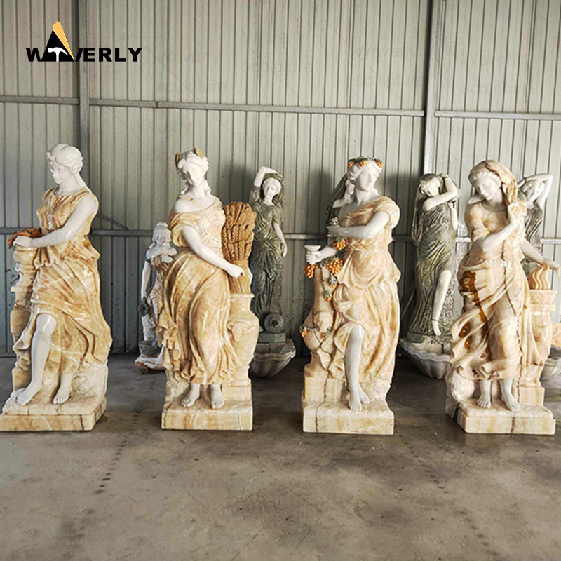 White marble four season woman sculpture CH24-112708