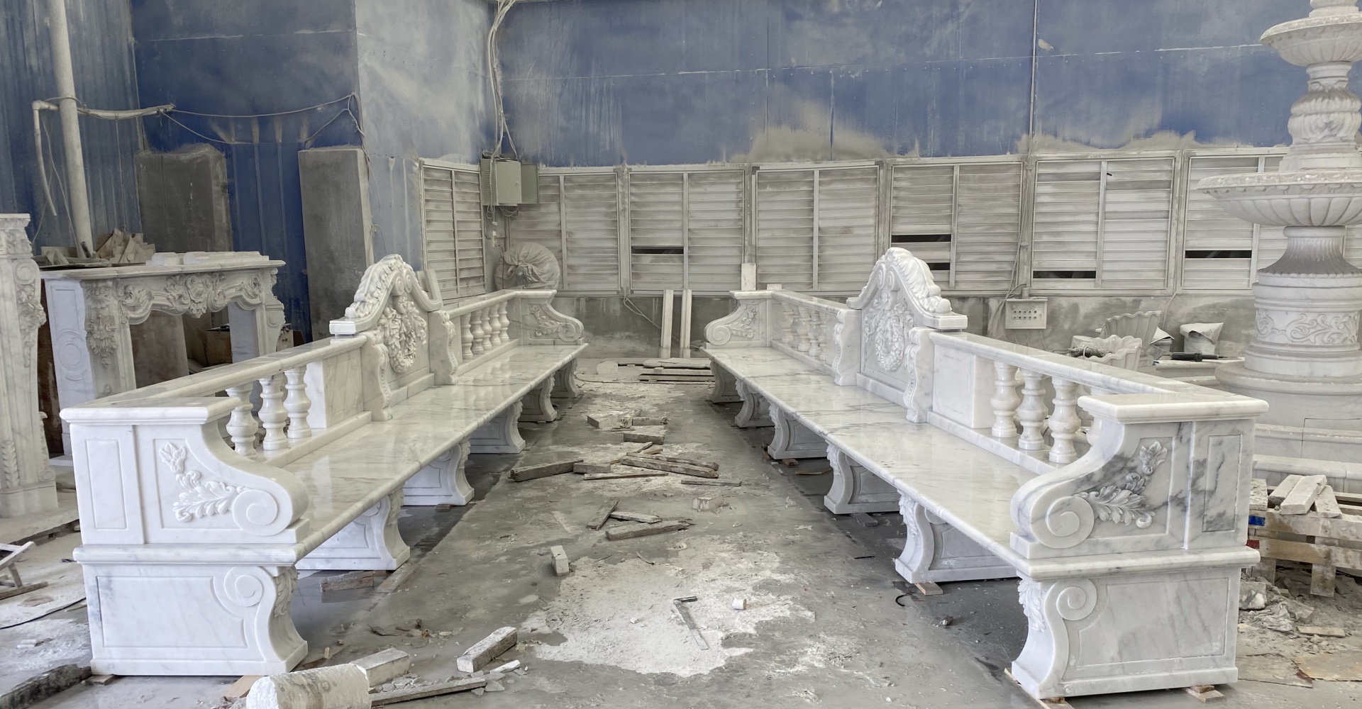 Marble Carving Bench